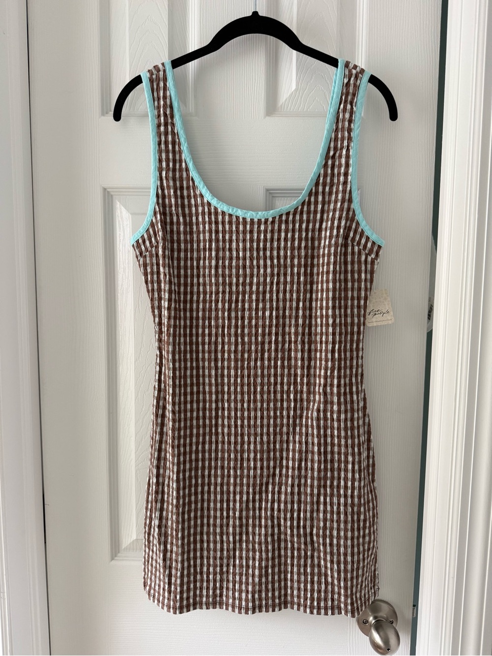 NWT Free People Berry Pickin' Plaid Mini Dress - Picture 2 of 8